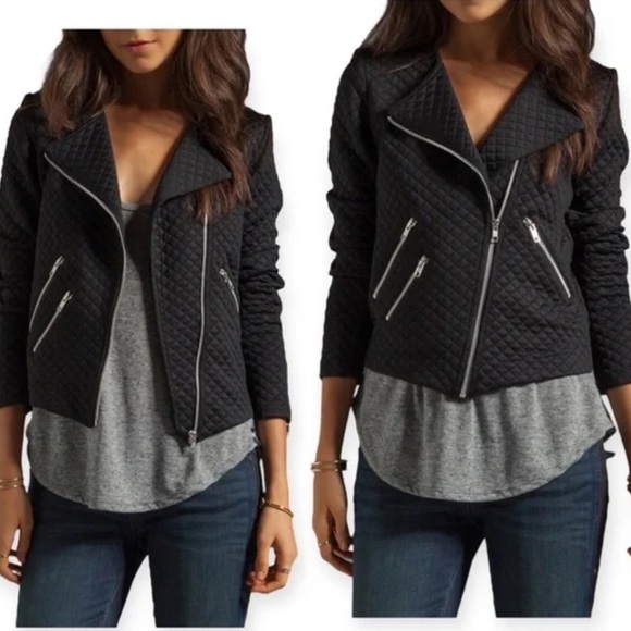 Generation Love Jackets & Blazers - Generation Love Duncan Quilted Moto Jacket